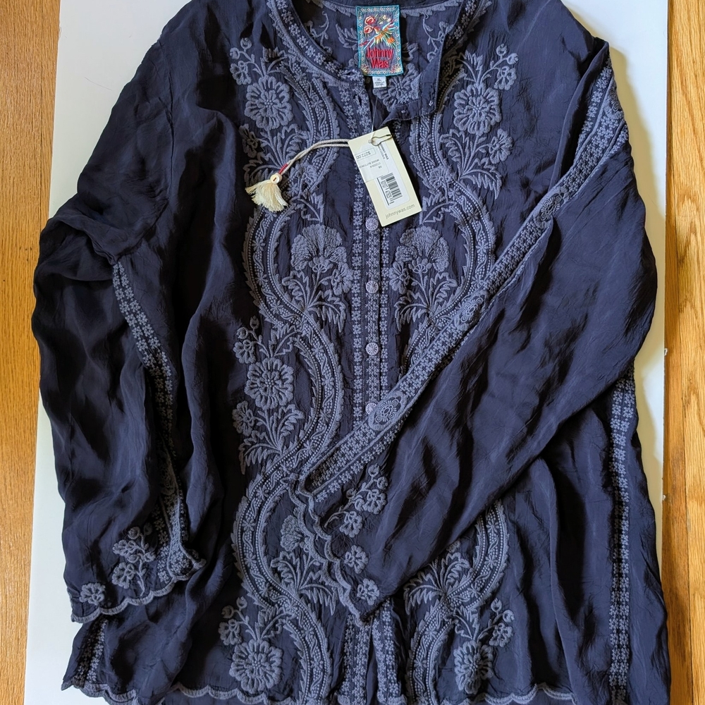 Johnny Was Midge Button Down Blouse NWT XL